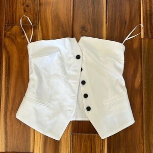 Strapless button down vest